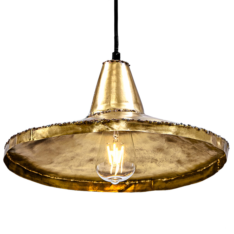 Подвесной светильник Rough Gold Pendant II Винтажное глянцевое золото с состаренным эффектом Подвесной светильник Rough Gold Pendant II Винтажное глянцевое золото с состаренным эффектом в Тюмени | Loft Concept