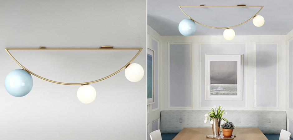 Потолочный светильник Atelier Areti Girlande Ceiling Crescent Blue Потолочный светильник Atelier Areti Girlande Ceiling Crescent Blue - Loft-Concept в Тюмени
