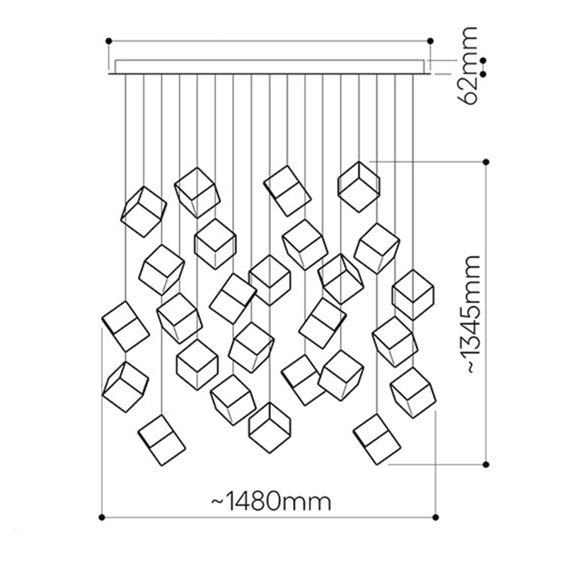 Люстра Pyrite Chrome 26 Rectangle Люстра Pyrite Chrome 26 Rectangle в Тюмени