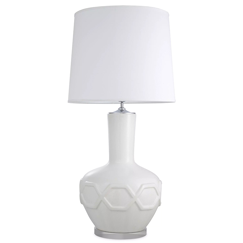 Настольная лампа Eichholtz Table Lamp Lambert Белый Прозрачное Стекло Настольная лампа Eichholtz Table Lamp Lambert Белый Прозрачное Стекло в Тюмени | Loft Concept