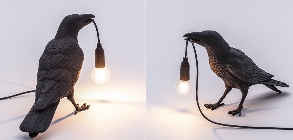 Настольная лампа Bird Lamp Black Waiting Настольная лампа Bird Lamp Black Waiting - Loft-Concept в Тюмени