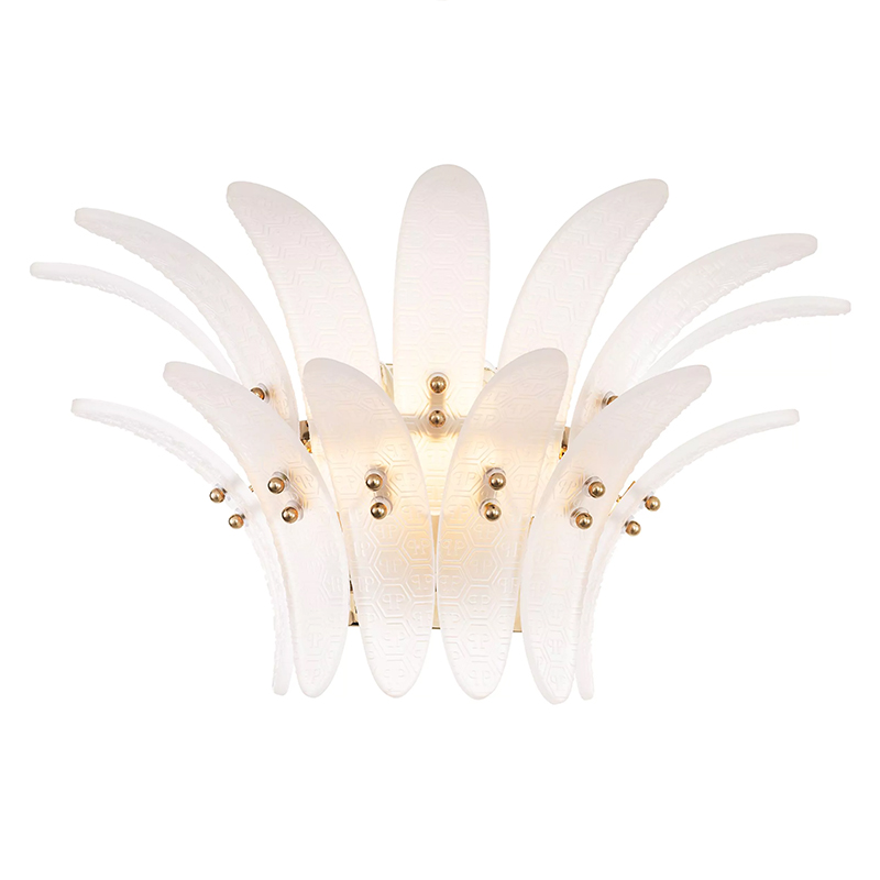 Бра Philipp Plein Wall Lamp Bel Air Белый Белое матовое стекло Никель Бра Philipp Plein Wall Lamp Bel Air Белый Белое матовое стекло Никель в Тюмени | Loft Concept