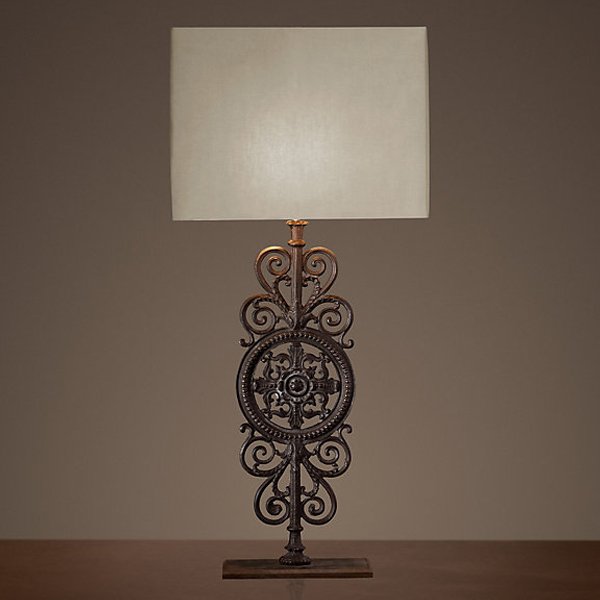 Настольная лампа RH Parisian Iron Gate Table Lamp Коричневый Настольная лампа RH Parisian Iron Gate Table Lamp Коричневый в Тюмени | Loft Concept