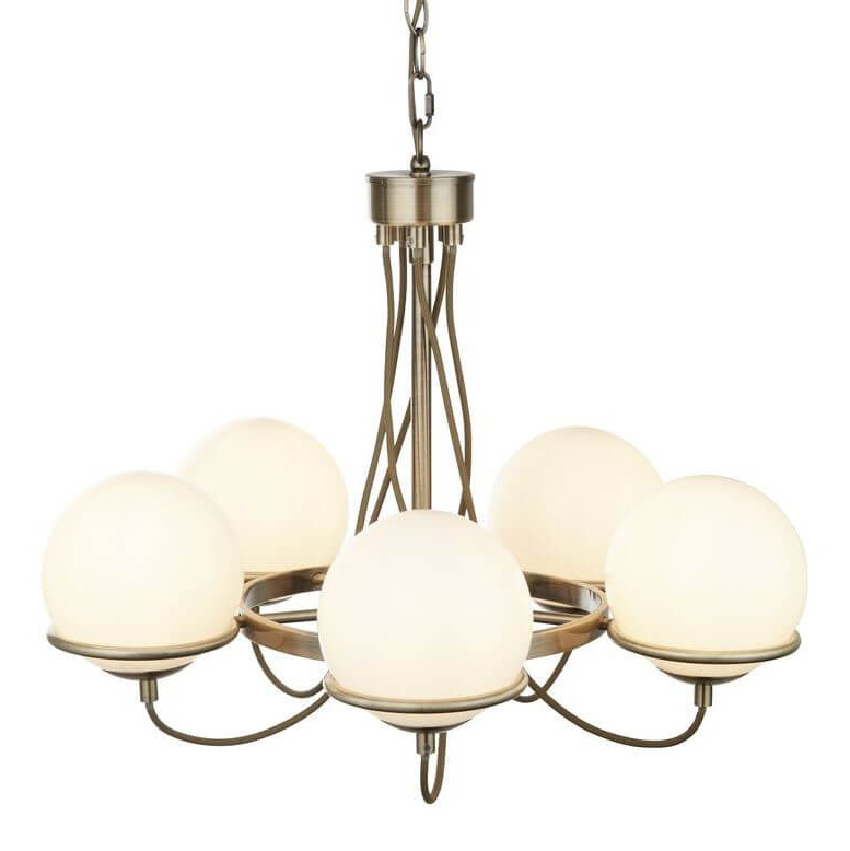 Люстра Melissa Chandelier Bronze 5 Бронза Белый Люстра Melissa Chandelier Bronze 5 Бронза Белый в Тюмени | Loft Concept