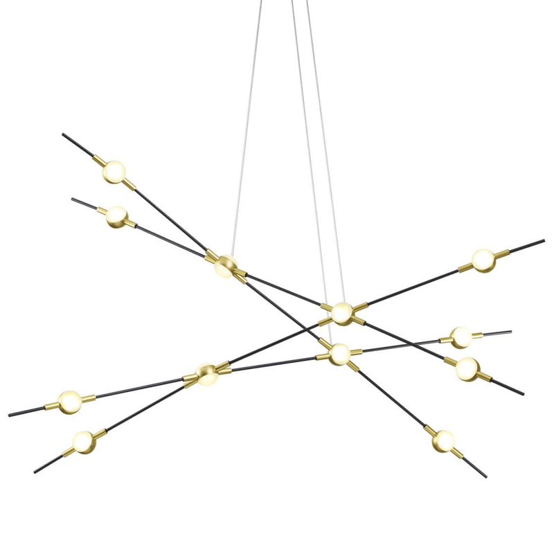 Люстра Ake Chandelier Белый Черный Глянцевое золото Люстра Ake Chandelier Белый Черный Глянцевое золото в Тюмени | Loft Concept