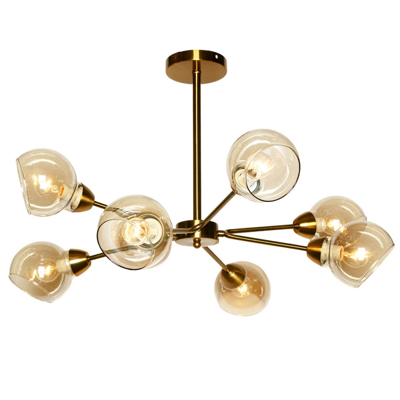 Светильник Sputnik Loft Globe Латунь Янтарь (Amber) Светильник Sputnik Loft Globe Латунь Янтарь (Amber) в Тюмени | Loft Concept