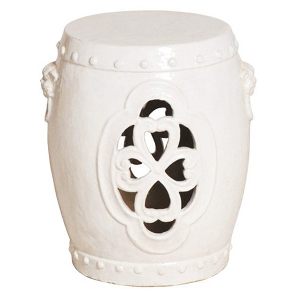 Керамический табурет Clover Garden Stool - White Белый Керамический табурет Clover Garden Stool - White Белый в Тюмени | Loft Concept