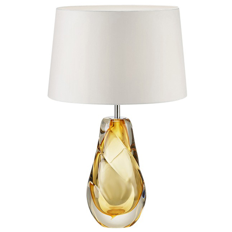 Лампа настольная Ritz Amber Table Янтарное стекло Янтарный Прозрачный Белый Лампа настольная Ritz Amber Table Янтарное стекло Янтарный Прозрачный Белый в Тюмени | Loft Concept