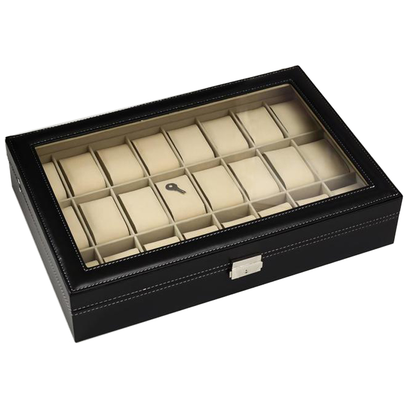 Шкатулка для часов Loyce Watch Box Черный Бежевый Шкатулка для часов Loyce Watch Box Черный Бежевый в Тюмени | Loft Concept