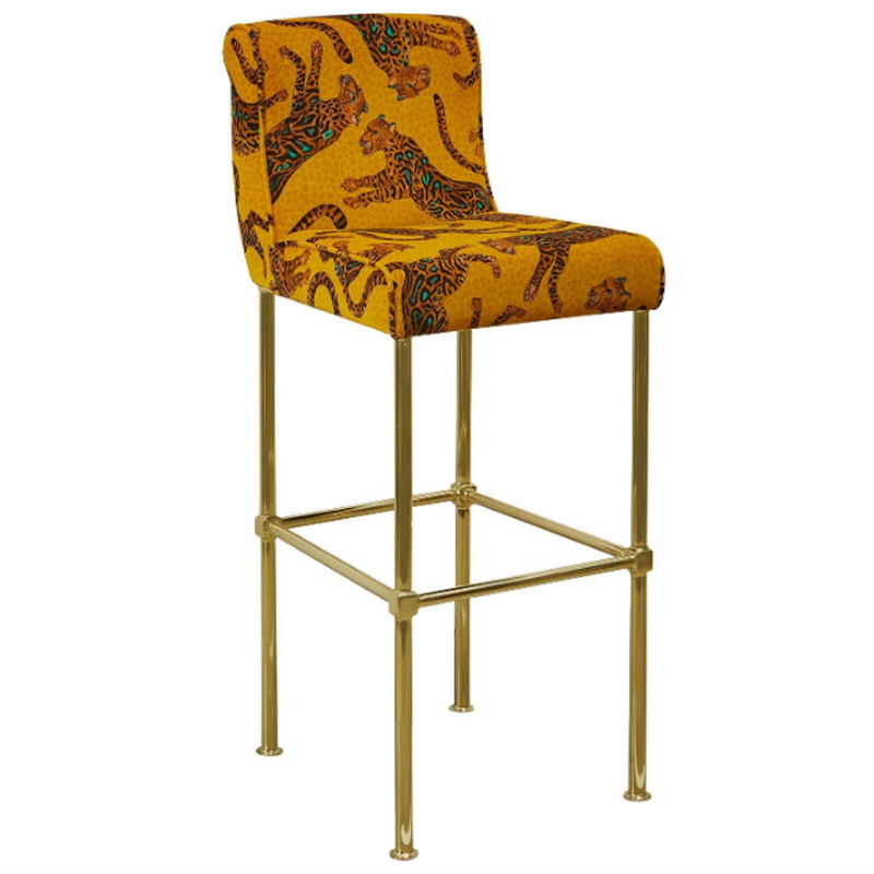 Барный Стул Сафари с орнаментом Kings Gold Bar Stool Оранжевый Оранжевый Барный Стул Сафари с орнаментом Kings Gold Bar Stool Оранжевый Оранжевый в Тюмени | Loft Concept