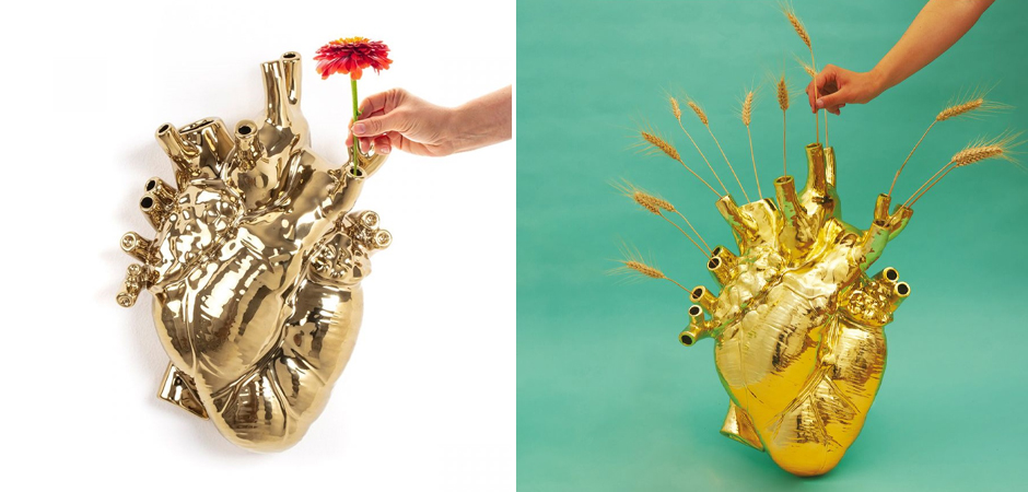 Ваза Seletti Love in Bloom Gold Gaint - фото №1