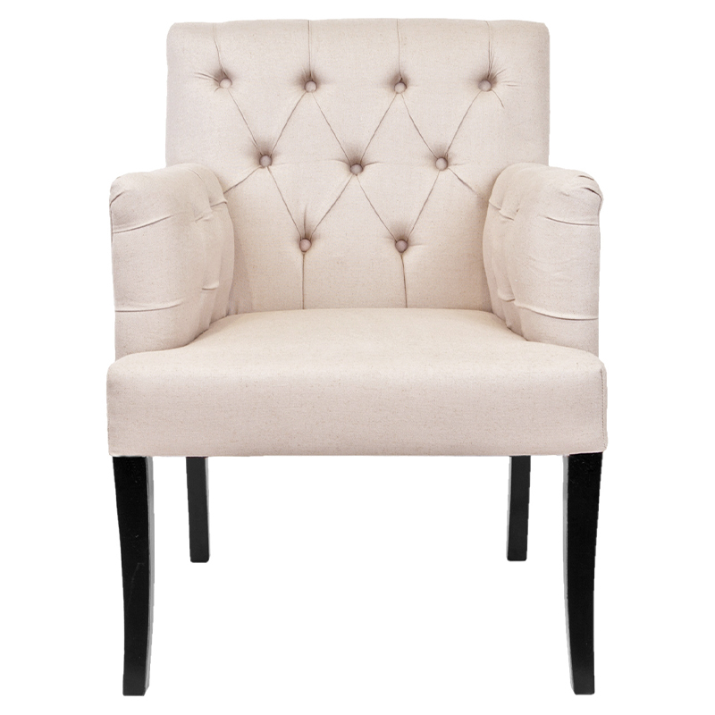 Кресло Addison Chic Armchair beige flax Бежевый Черный Кресло Addison Chic Armchair beige flax Бежевый Черный в Тюмени | Loft Concept