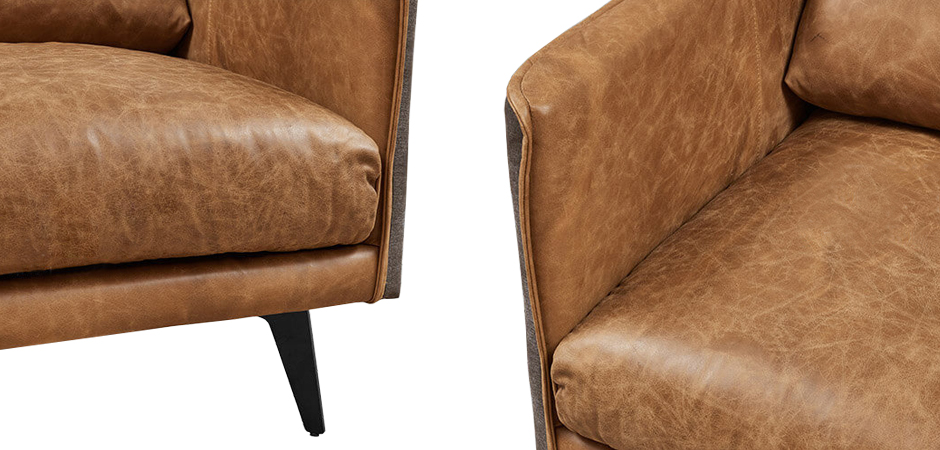 Кресло Caramel Leather & Textiles Armchair Кресло Caramel Leather & Textiles Armchair - Loft-Concept в Тюмени