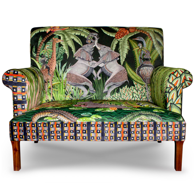 Диван Ardmore Design Sabie Sofa in Tanzanite Зеленый Тропический Орнамент Зеленый Диван Ardmore Design Sabie Sofa in Tanzanite Зеленый Тропический Орнамент Зеленый в Тюмени | Loft Concept