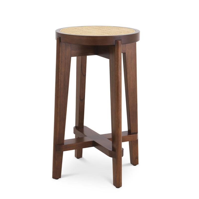 Полубарный стул Eichholtz Counter Stool Dareau brown Бежевый Коричневый Полубарный стул Eichholtz Counter Stool Dareau brown Бежевый Коричневый в Тюмени | Loft Concept