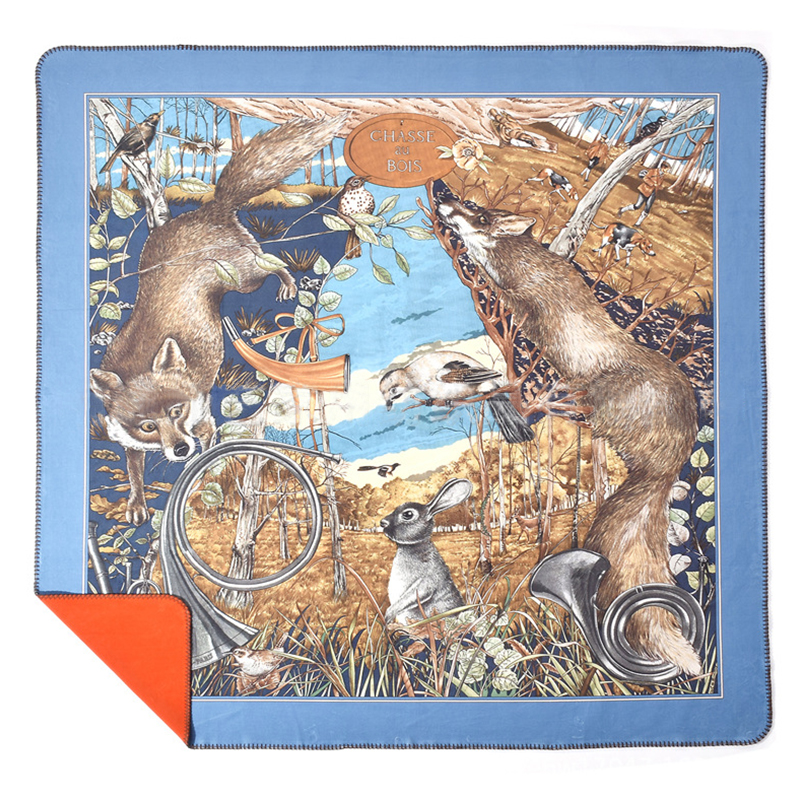 Плед Hermes Forest Hunting Plaid Коричневый Голубой Мульти Плед Hermes Forest Hunting Plaid Коричневый Голубой Мульти в Тюмени | Loft Concept