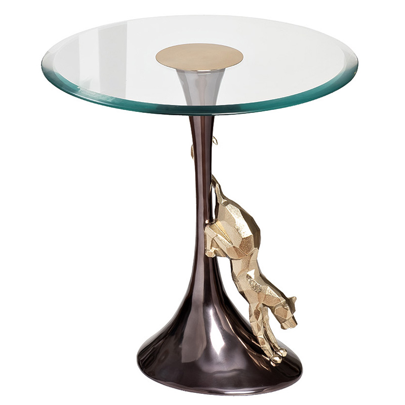 Приставной стол Jaguar Side Table Черный Золотой Приставной стол Jaguar Side Table Черный Золотой в Тюмени | Loft Concept