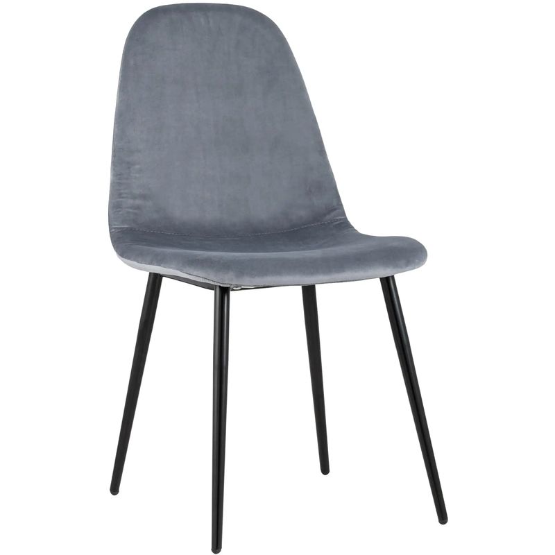 Стул Archie Chair Черные ножки Серый Велюр Серый Черный Стул Archie Chair Черные ножки Серый Велюр Серый Черный в Тюмени | Loft Concept