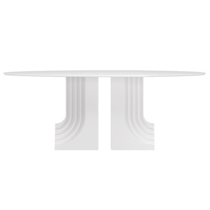 Обеденный стол Carlo Scarpa Oval Dining Table Белый Обеденный стол Carlo Scarpa Oval Dining Table Белый в Тюмени | Loft Concept