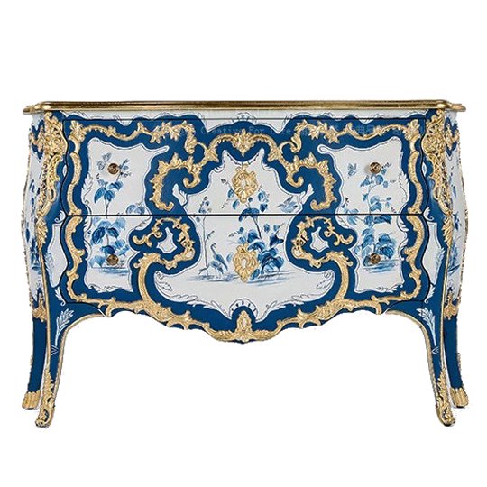 Комод в стиле рококо Rococo Casket Синий Комод в стиле рококо Rococo Casket Синий в Тюмени | Loft Concept