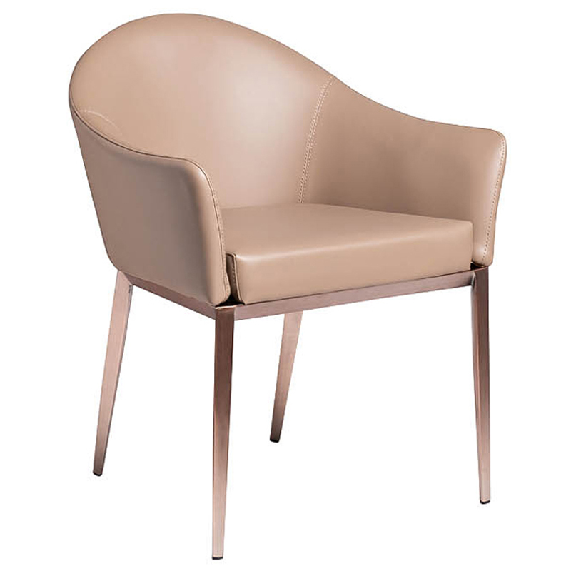 Стул Value Chair eco-leather Бежевый Медь Стул Value Chair eco-leather Бежевый Медь в Тюмени | Loft Concept