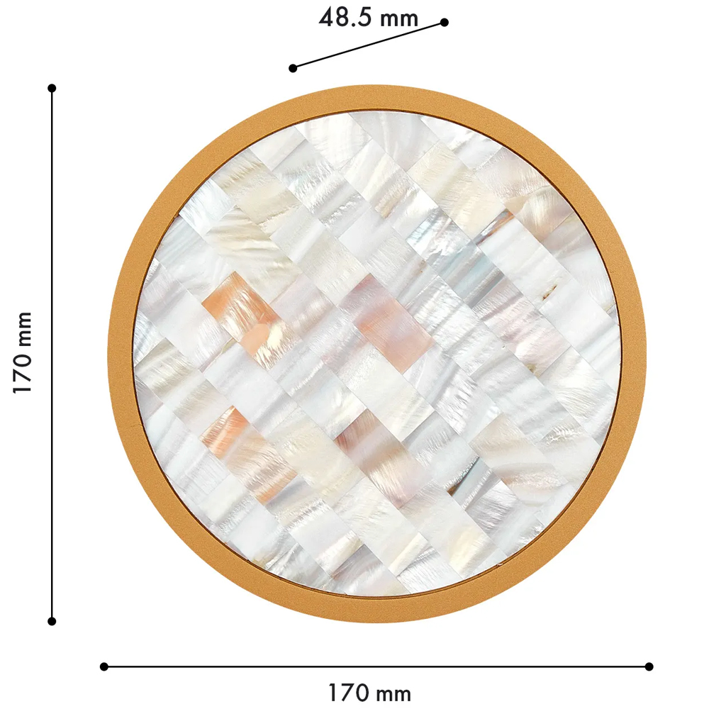 Бра в форме диска с перламутровыми прямоугольниками из морской ракушки Touch of Marine Charm в Тюмени