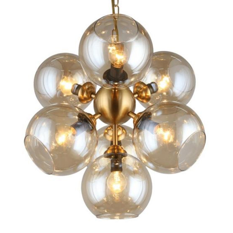 Люстра с дымчатым стеклом Bubble Glass Bronze Люстра с дымчатым стеклом Bubble Glass Bronze - Loft-Concept в Тюмени
