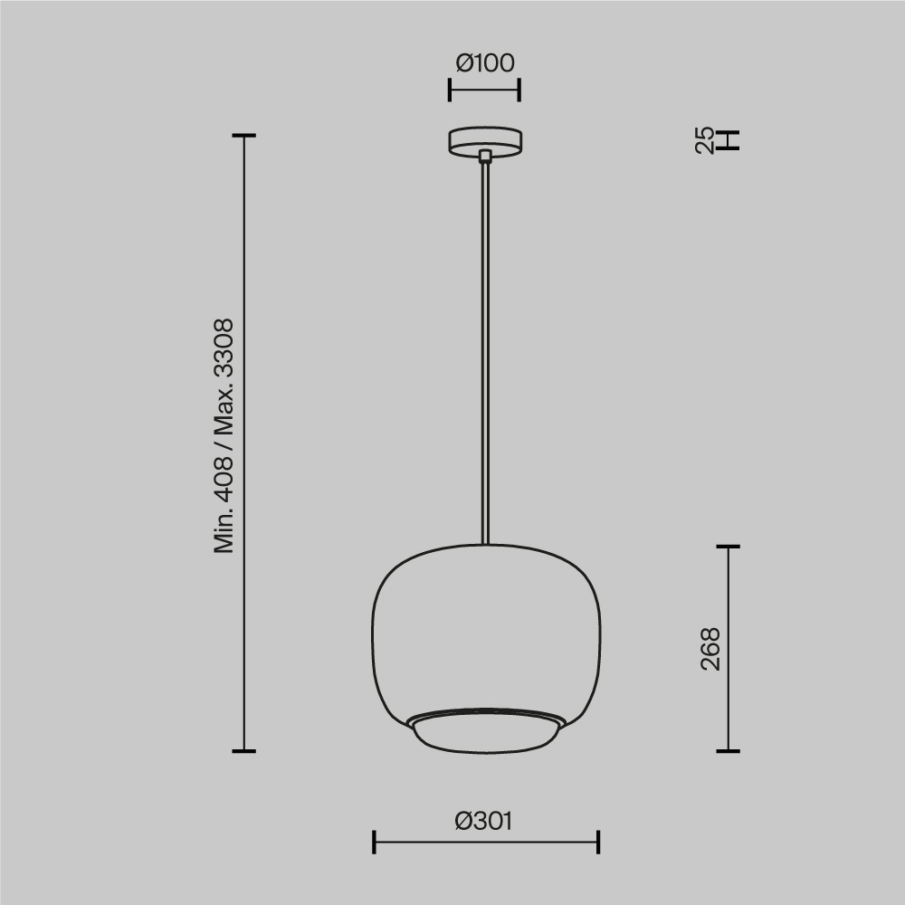 Подвесной светильник Brio Белый 3000К 20Вт в Тюмени