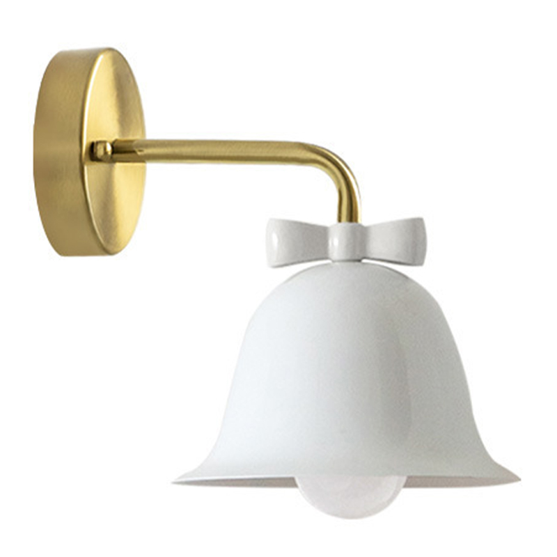 Бра Колокольчик Bell with Bow White Wall Lamp Белый Белый Красный Морская синь Золотой Бра Колокольчик Bell with Bow White Wall Lamp Белый Белый Красный Морская синь Золотой в Тюмени | Loft Concept