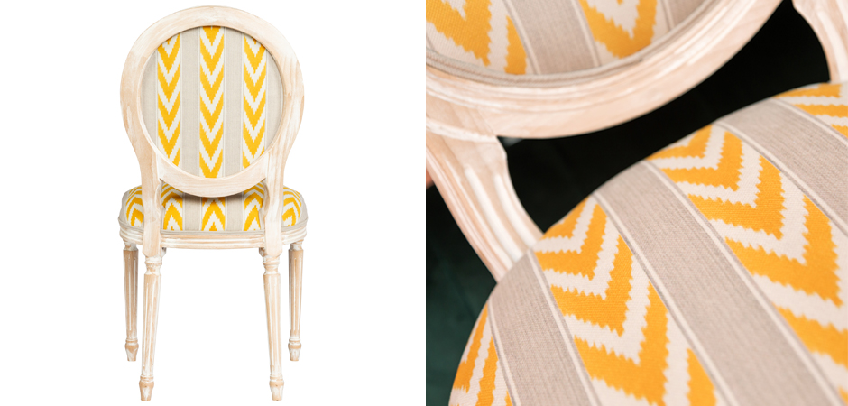 Стул Ikat Pattern с желтым узором Стул Ikat Pattern с желтым узором - Loft-Concept в Тюмени