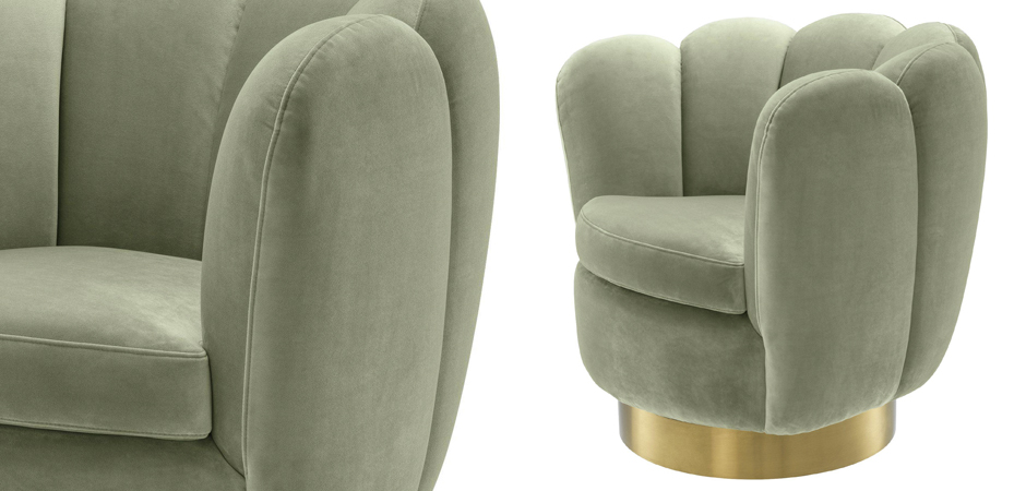 Кресло Eichholtz Swivel Chair Mirage pistache green Кресло Eichholtz Swivel Chair Mirage pistache green - Loft-Concept в Тюмени