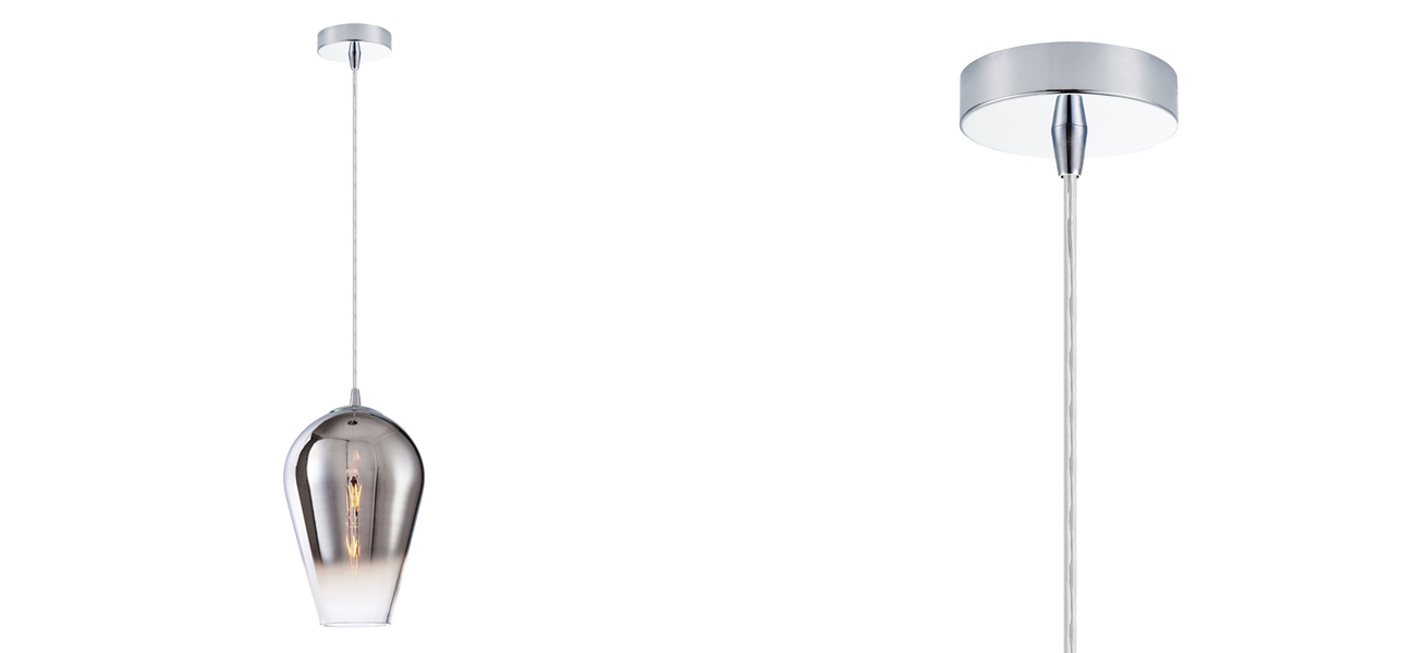 Подвесной светильник с градиентом цвета хром SPARKLE - фото