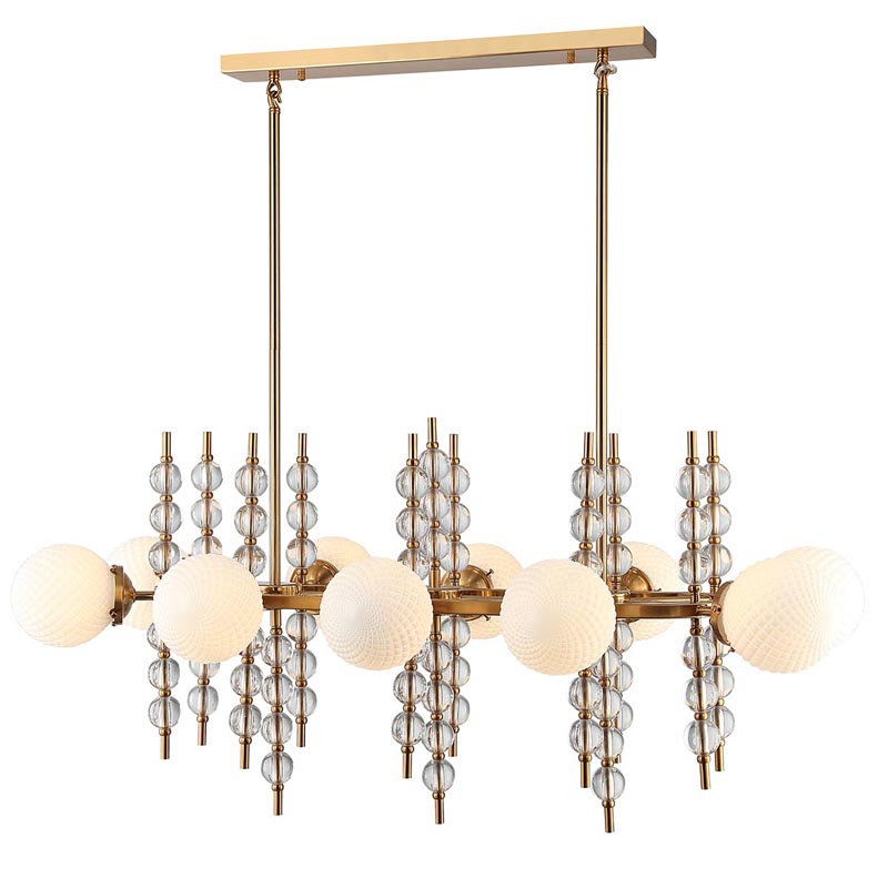 Люстра Addelyn Chandelier 10 lamp Белый Латунь Люстра Addelyn Chandelier 10 lamp Белый Латунь в Тюмени | Loft Concept