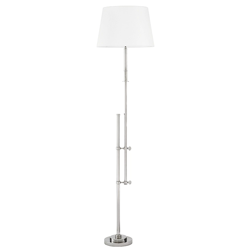 Торшер Eichholtz Floor Lamp Gordini Nickel Никель Белый Торшер Eichholtz Floor Lamp Gordini Nickel Никель Белый в Тюмени | Loft Concept
