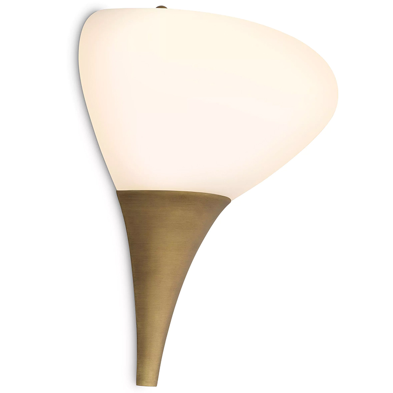 Бра Eichholtz Wall Lamp Duco Латунь Белый Бра Eichholtz Wall Lamp Duco Латунь Белый в Тюмени | Loft Concept