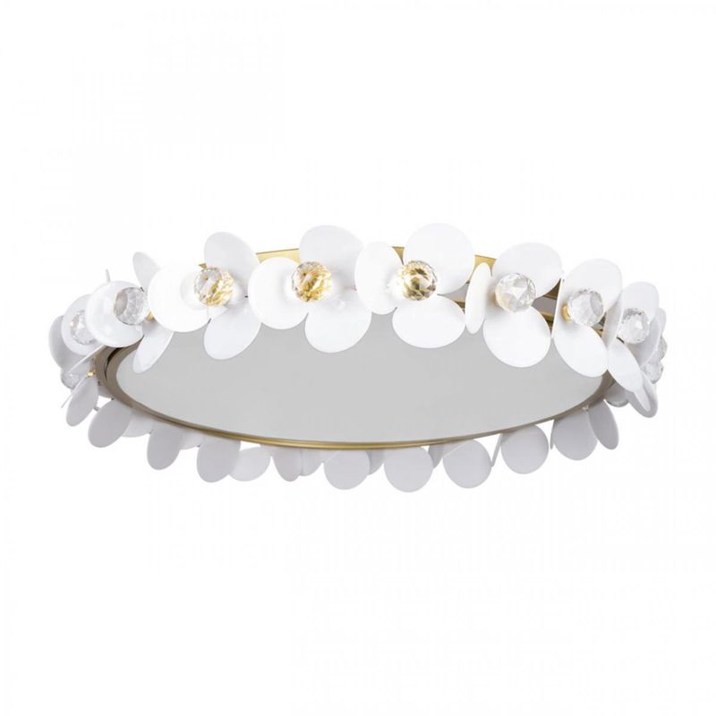 Потолочный светильник Белые Цветы White Flowers Ceiling lamp D 57 Белый Золотой Потолочный светильник Белые Цветы White Flowers Ceiling lamp D 57 Белый Золотой в Тюмени | Loft Concept