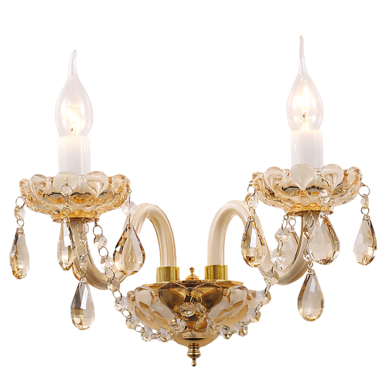Бра Marcelon Sconce Double Глянцевое золото Золотой Шампань Бра Marcelon Sconce Double Глянцевое золото Золотой Шампань в Тюмени | Loft Concept