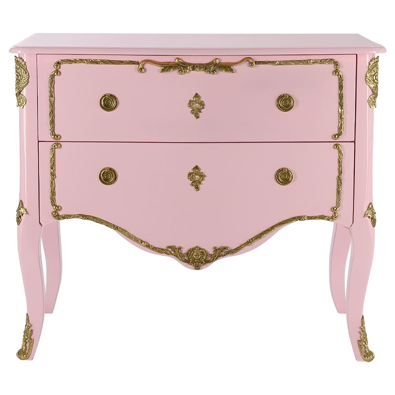 Комод в стиле рококо L.XV CHEST OF DRAWERS Rosamel Розовый Розовый Золотой Комод в стиле рококо L.XV CHEST OF DRAWERS Rosamel Розовый Розовый Золотой в Тюмени | Loft Concept