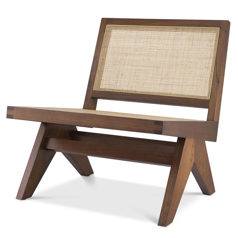 Кресло Eichholtz Chair Romee brown Коричневый Бежевый в Тюмени | Loft Concept 