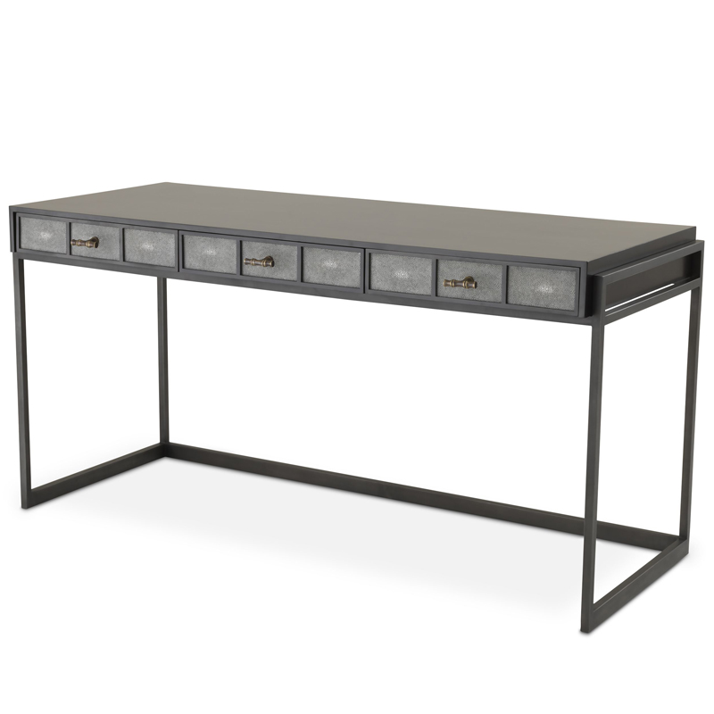 Рабочий стол Eichholtz Desk Paco Серый Черный Латунь Античная полированная Рабочий стол Eichholtz Desk Paco Серый Черный Латунь Античная полированная в Тюмени | Loft Concept