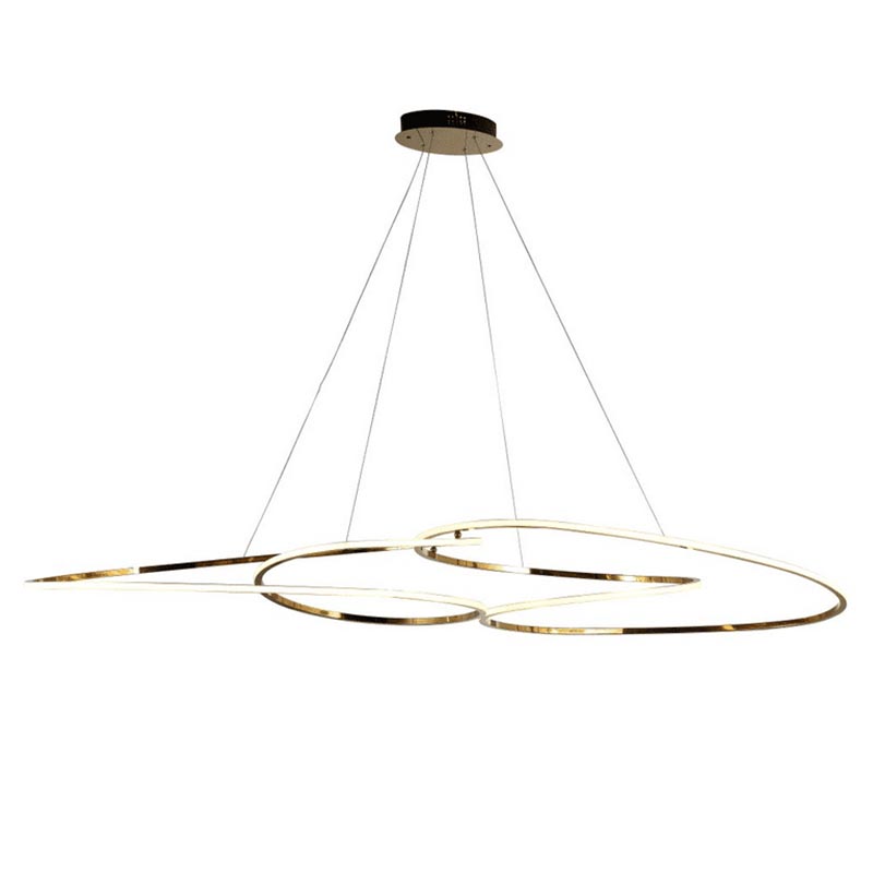 Люстра Adenor Ring Horizontal Gold Chandelier Золотой Люстра Adenor Ring Horizontal Gold Chandelier Золотой в Тюмени | Loft Concept