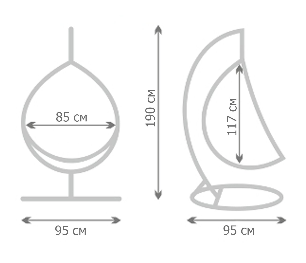 Кресло Swing chair outdoor White Egg Кресло Swing chair outdoor White Egg в Тюмени