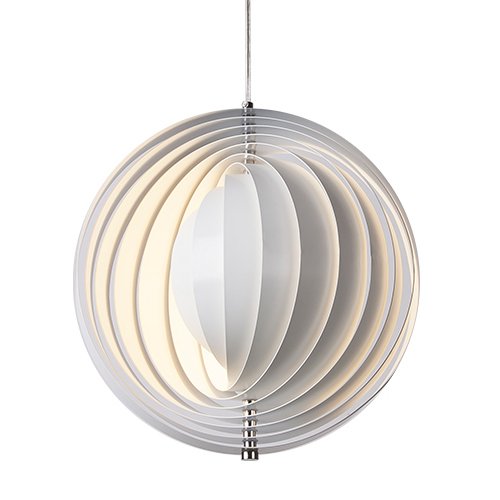 Подвесной светильник Led Pendant Rotates Space Ball Metal Белый Подвесной светильник Led Pendant Rotates Space Ball Metal Белый в Тюмени | Loft Concept
