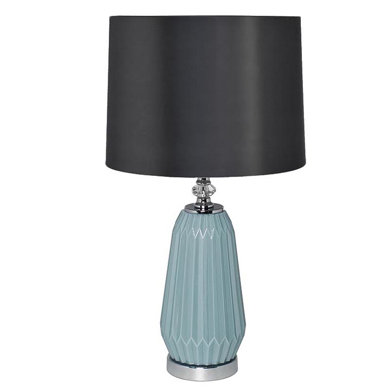 Настольная лампа Christer Table Lamp blue glass Голубой Серый Настольная лампа Christer Table Lamp blue glass Голубой Серый в Тюмени | Loft Concept