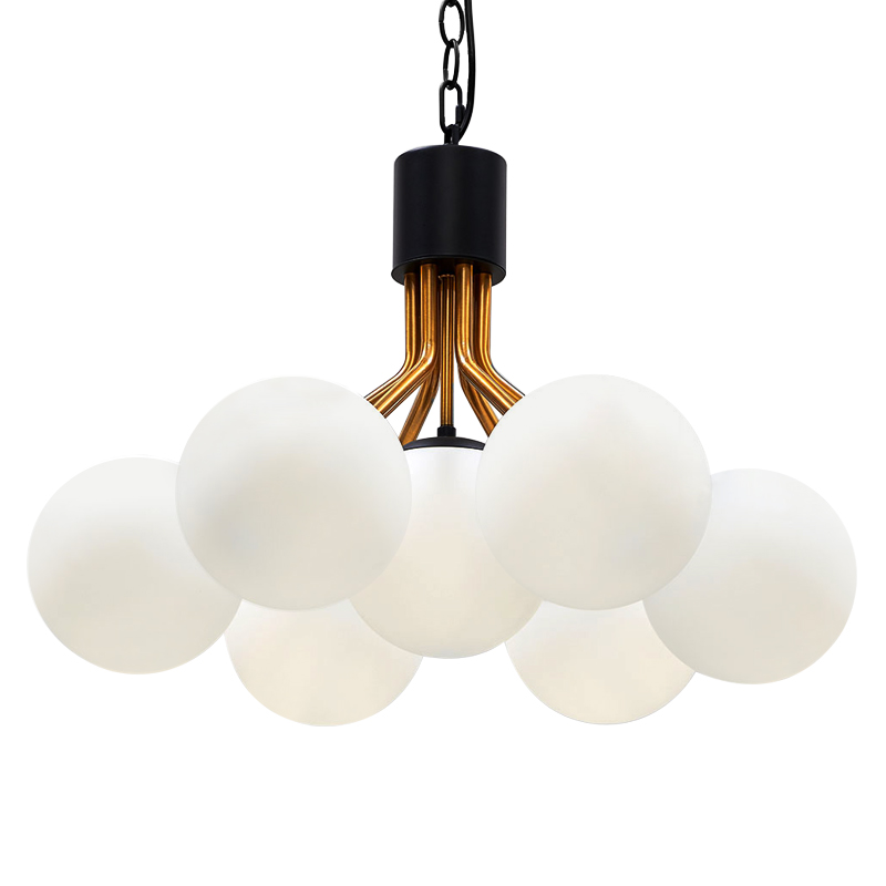 Люстра Berries Chandelier White Balloons Bronze Black 7 Белый Бронза Черный Люстра Berries Chandelier White Balloons Bronze Black 7 Белый Бронза Черный в Тюмени | Loft Concept
