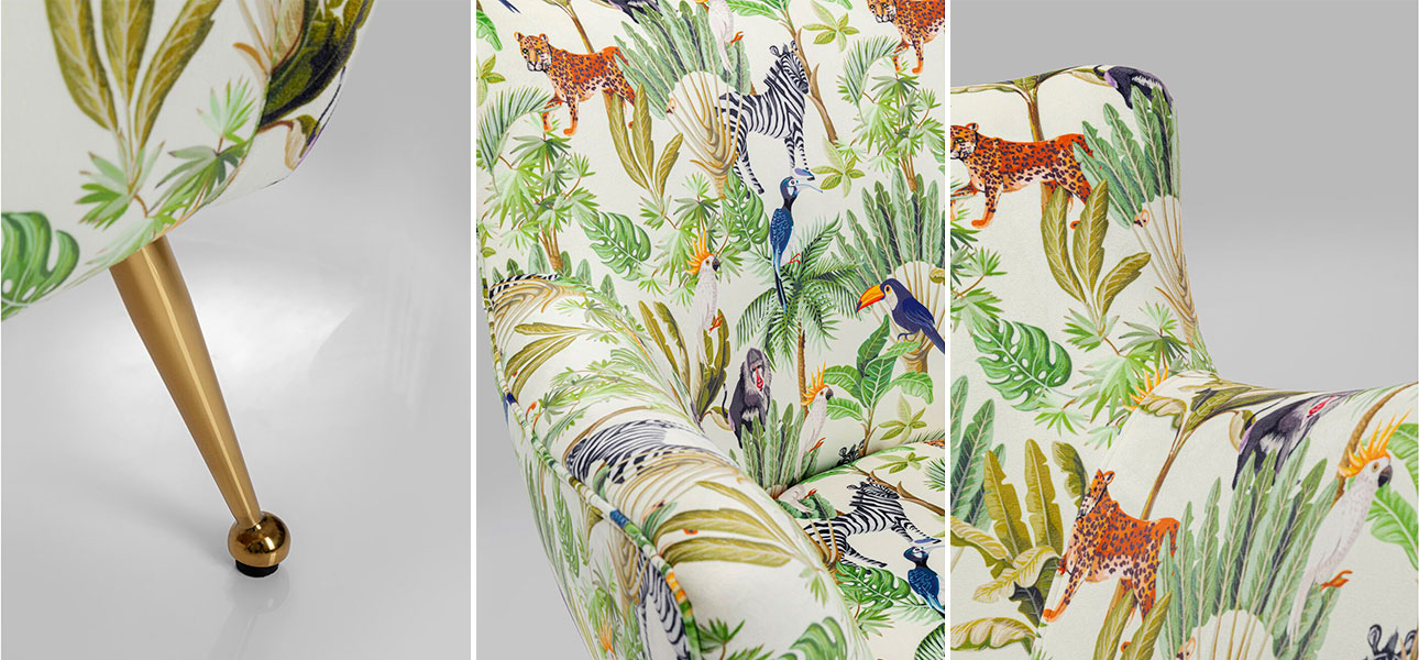 Кресло с принтом животных Animal planet - фото №2