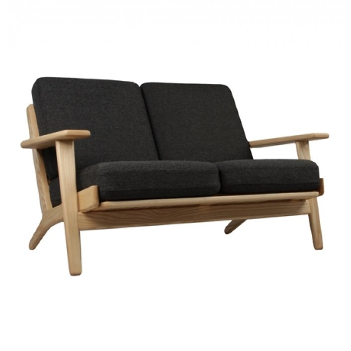 Диван Plank 2 Seats Черный Коричневый Диван Plank 2 Seats Черный Коричневый в Тюмени | Loft Concept