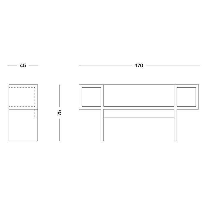 Дизайнерская скамейка Poltronova Canton Beech and Black Bench Дизайнерская скамейка Poltronova Canton Beech and Black Bench в Тюмени