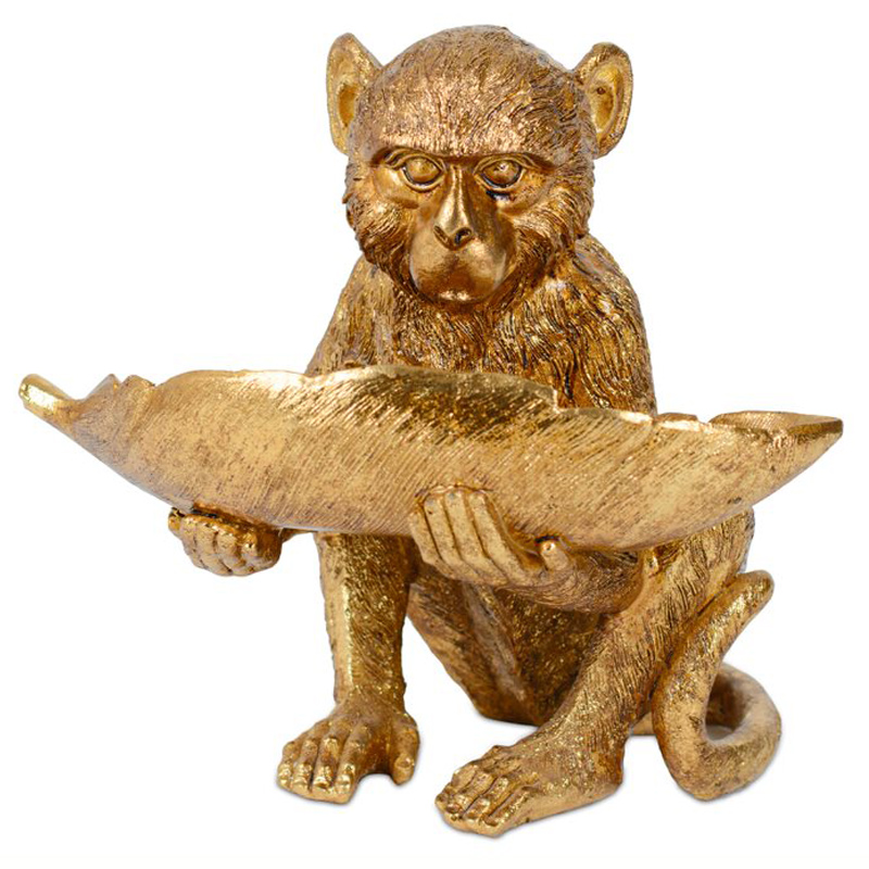 Статуэтка Golden Monkey with Leaf Золотой Статуэтка Golden Monkey with Leaf Золотой в Тюмени | Loft Concept