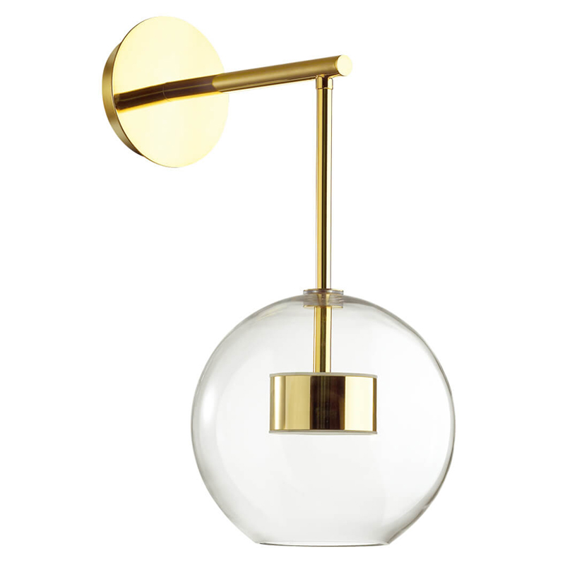 Бра Transparent Bubble Sconce gold Прозрачный Глянцевое золото Бра Transparent Bubble Sconce gold Прозрачный Глянцевое золото в Тюмени | Loft Concept